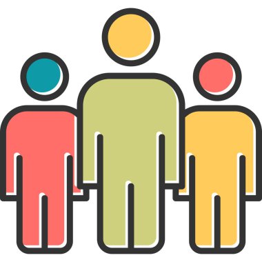 grup insan, web basit illüstrasyon