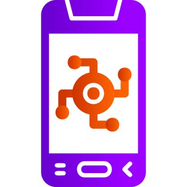 Cep telefonu simgesi, vektör illüstrasyonu