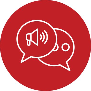 Konuş. Web simgesi basit illüstrasyon