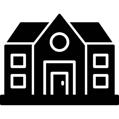 Bir ev simgesinin soyut vektör illüstrasyonu