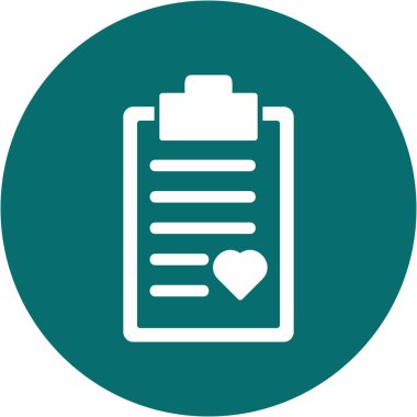 Kalp ikonu vektör illüstrasyonu