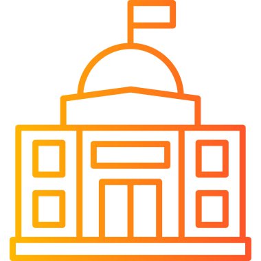 Bina. Web simgesi basit illüstrasyon