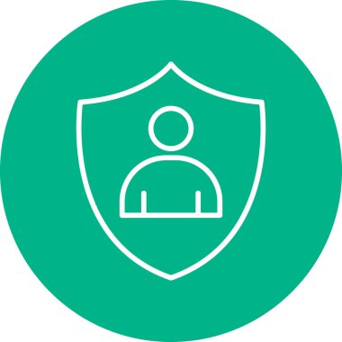 Koruma çizgisi simgesi, vektör illüstrasyonu