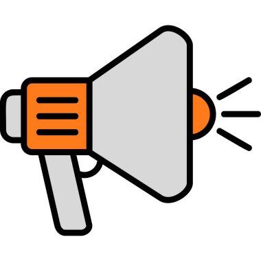 Megafon ikonu vektör illüstrasyonu