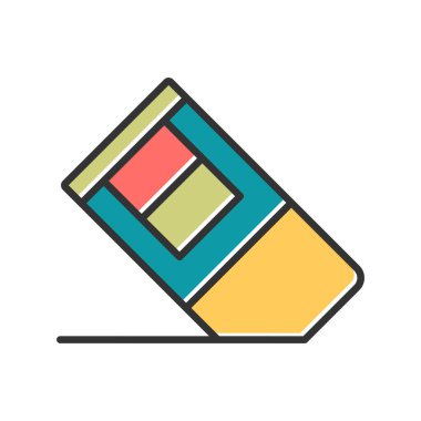 Silgi simgesinin vektör illüstrasyonu