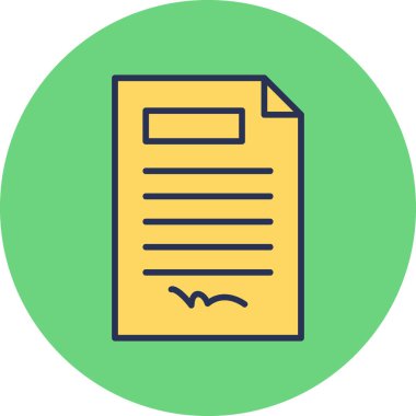 Contract icon, vector illustration simple design