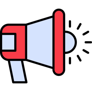 Megafon ikonu vektör illüstrasyonu