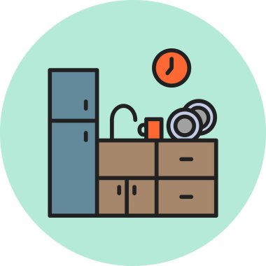 Mutfak simgesinin vektör çizimi