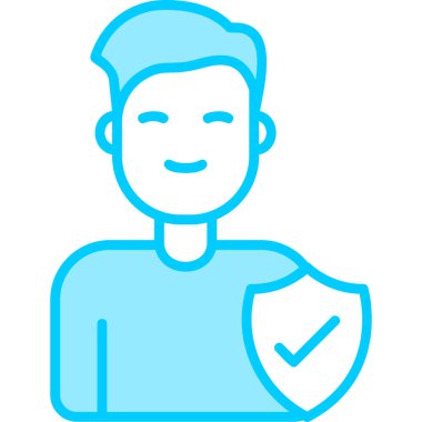 Kalkan. Web simgesi basit illüstrasyon