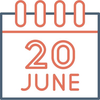 Takvim, Dünya Mülteci Günü vektör illüstrasyonu