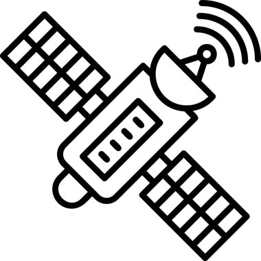 uydu simgesi vektör illüstrasyonu