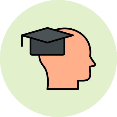 Eğitim sembolü. düz tasarım biçimi.