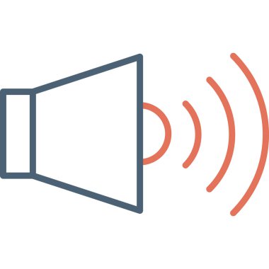 Konuşmacı. Web simgesi basit illüstrasyon