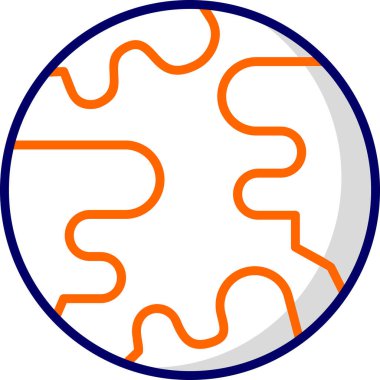 Renkli ve ince çizgi simgesinin vektör çizimi