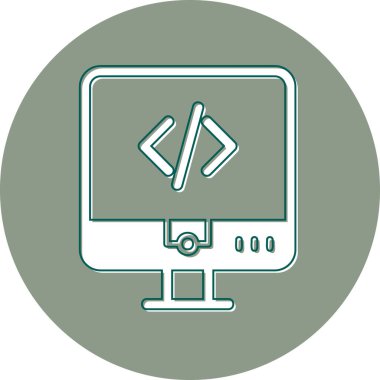 Kodlama. Web simgesi basit tasarım