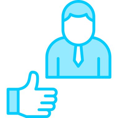 başparmak yukarı simgesi, vektör illüstrasyonu