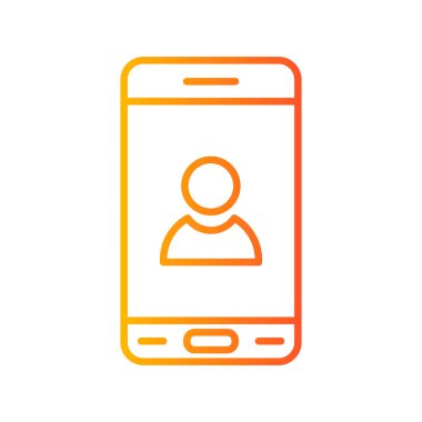 simple icon, Mobile user Profile logo on screen 
