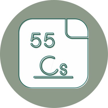 Sezyum simgesi vektör illüstrasyonu