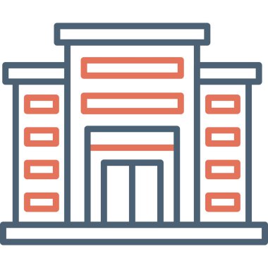 Alışveriş merkezi, süpermarket web simgesi basit illüstrasyon