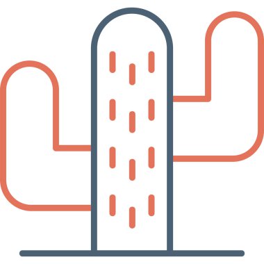 Kaktüs simgesi, modern tasarım illüstrasyonu