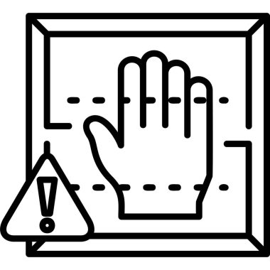 uyarı simgesi simgesi, vektör illüstrasyonu 