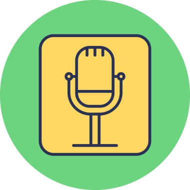 mikrofon simgesi vektör illüstrasyonu