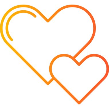 Kalp modern simge, vektör illüstrasyonu 