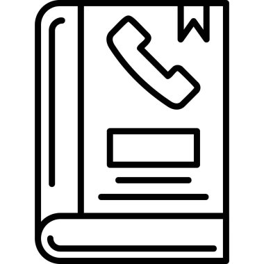 Telefon rehberi simgesi, modern tasarım illüstrasyonu