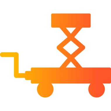 Tek bir sarı ve turuncu renkli çubuğun vektör çizimi