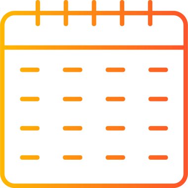 Takvim simgesi, vektör illüstrasyonu basit tasarım