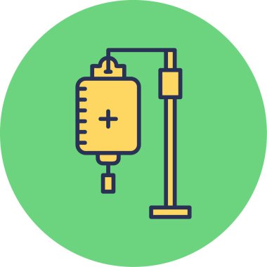 Kemoterapi, kan nakli vektör çizgisi simgesi