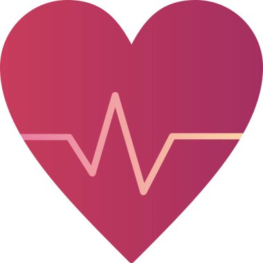 Kalp. Web simgesi basit illüstrasyon