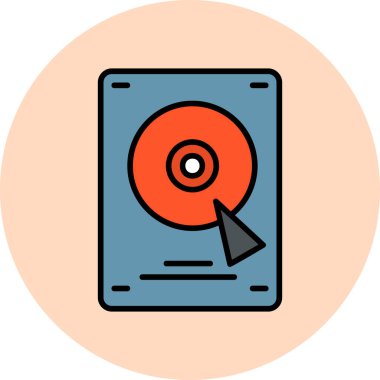 Sabit disk simge vektör çizim