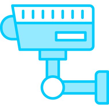 CCTV kamera simgesi, vektör illüstrasyonu basit tasarım