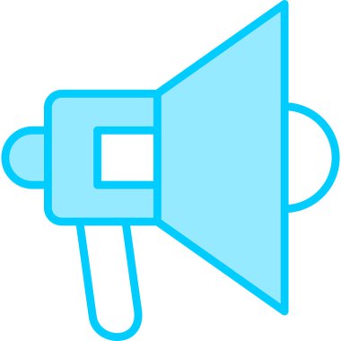 Megafon ikonu vektör illüstrasyonu