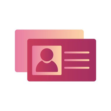 İş Kartları modern simge, vektör illüstrasyonu