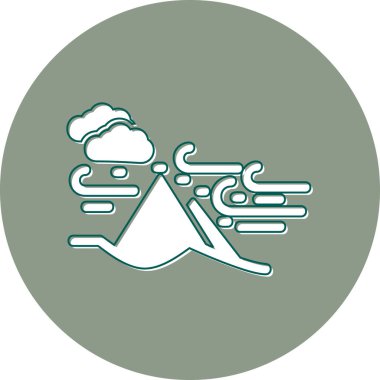 Kum fırtınası ikonu vektör çizimi