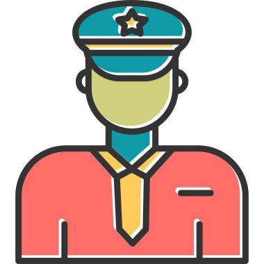 Police web icon. simple illustration