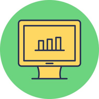 grafik ikonu vektör illüstrasyonu