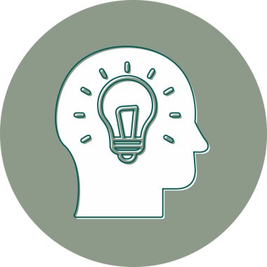 İnsan fikri modern simge, vektör illüstrasyonu