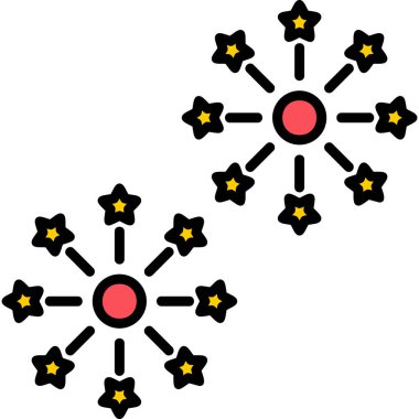 Havai fişek web simgesinin vektör çizimi
