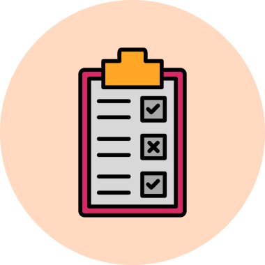 Checklist icon, vector illustration simple design