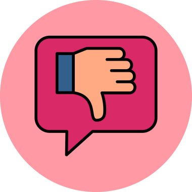 Hoşlanmamak. Web simgesi basit tasarım