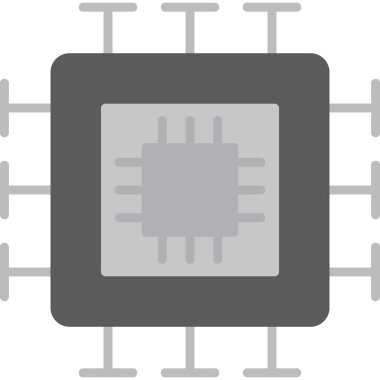 Çip simgesi vektör illüstrasyonu