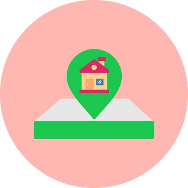 House Location navigation pin. web icon simple illustration