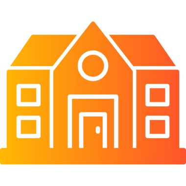 Bir ev simgesinin soyut vektör illüstrasyonu