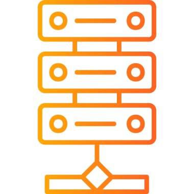 Sunucu. Web simgesi basit illüstrasyon