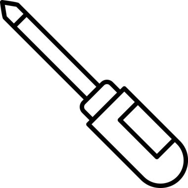 Tornavida. Web simgesi basit illüstrasyon