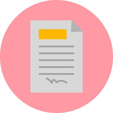 Contract icon, vector illustration simple design