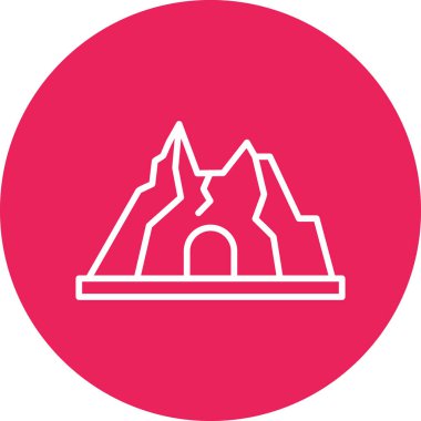 dağ simgesinin vektör illüstrasyonu